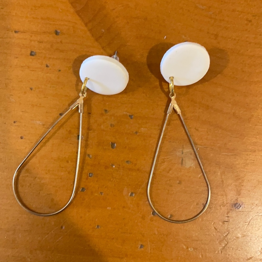 Clay/gold earings